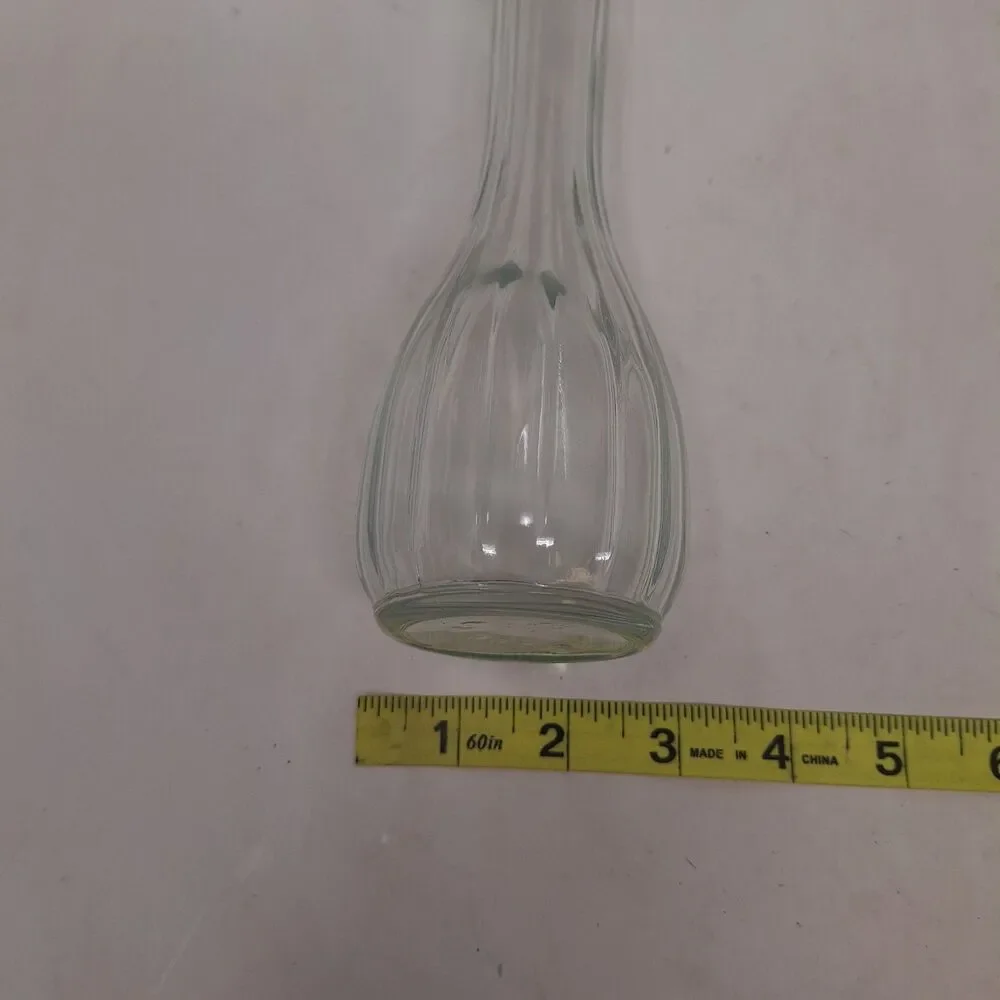 Artificial Floral Arrangement Glass Bud Single Stem Vase Colorful Plastic Roses